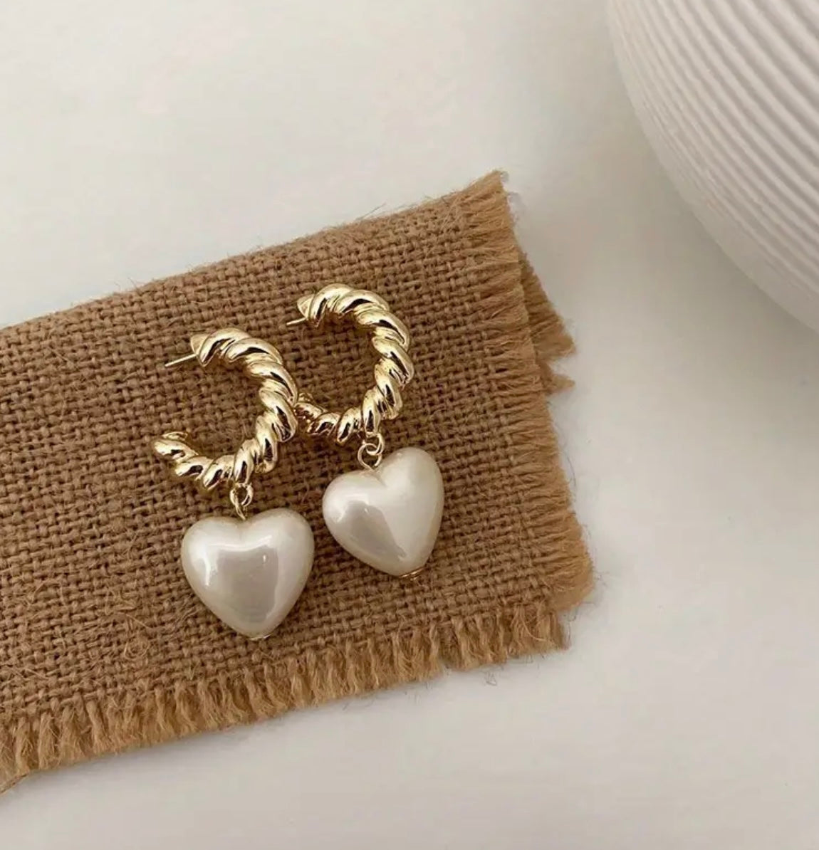 heart dangle earrings